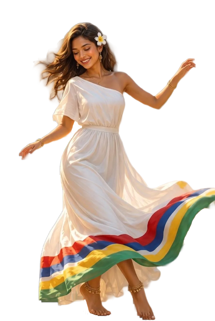 Lila en mouvement, incarnant l'art de vivre Smilin'